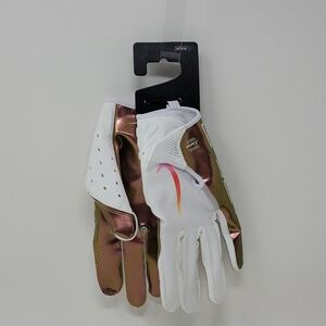 Nike Vapor Jet 7.0 Football WR Gloves White-Iridescent Unisex Size M New